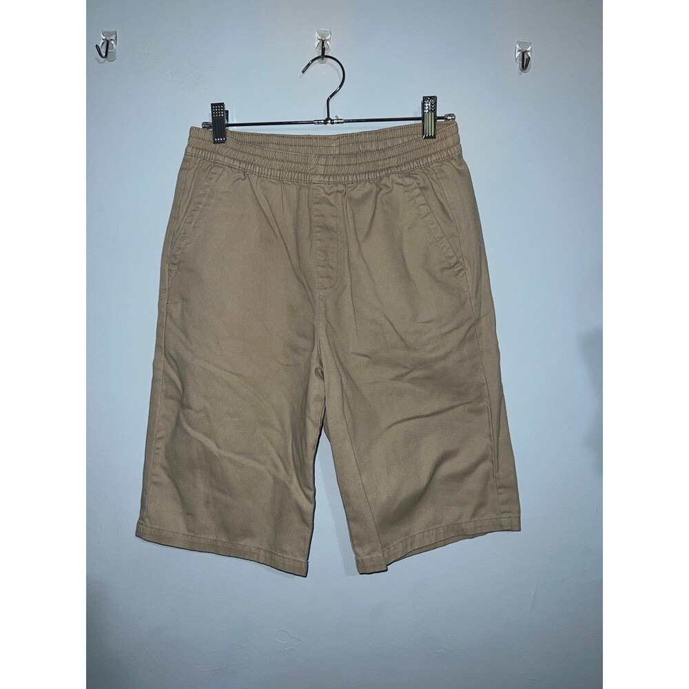 Boya's Khaki Chino Casual Shorts Elastic Waist